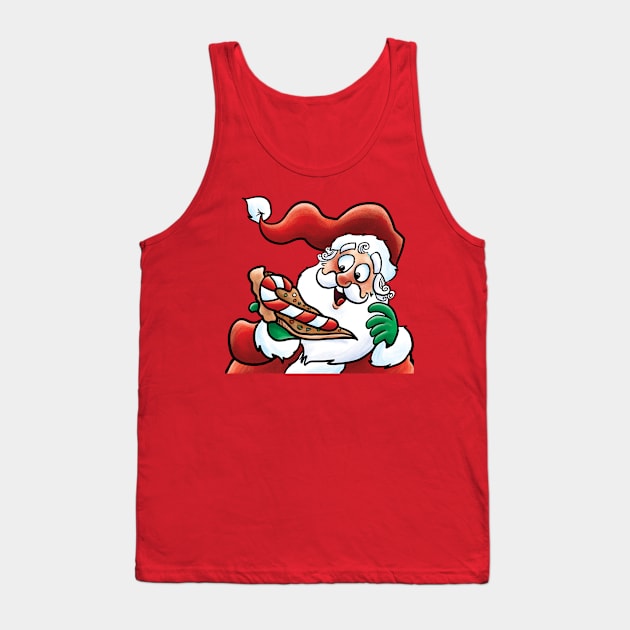 Candy Cane Pizza Tank Top by Grasdal